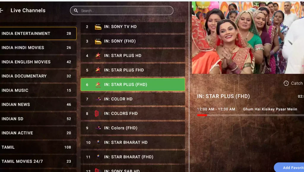 indian entermaint channels for iptv in dubai